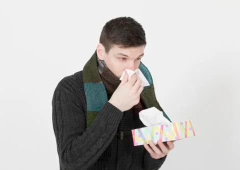Sick young men Stock Photos