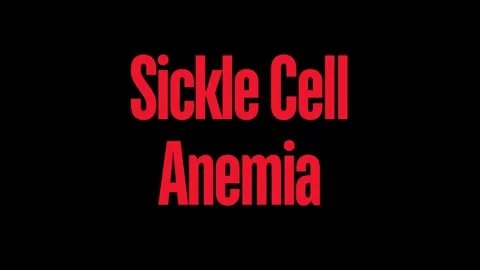 Sickle Cell Anemia: Animated Text Illustration on Black Background Stock Footage 287035531