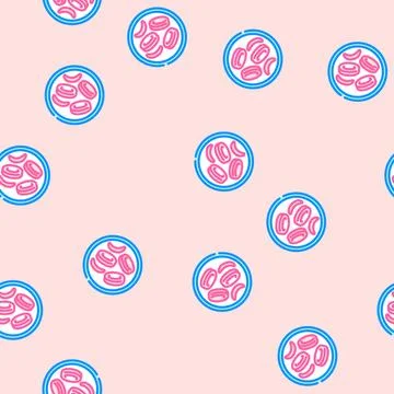 Sickle cell anemia disease vector seamless pattern Stock Illustration
