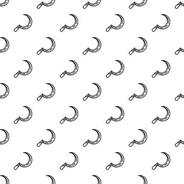 Sickle tool pattern creating farm agriculture background Stock Illustration