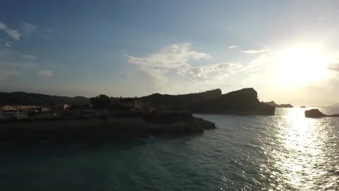 Sidari Sunset Pan Stock Footage 167803850