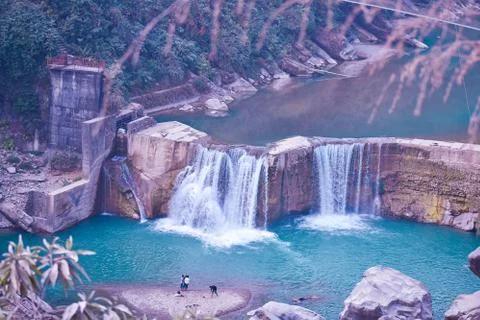 Siddha baba temple falls in the fall Fotos de archivo