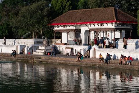 Siddhapokhari in Bhaktapur Stockfoto's