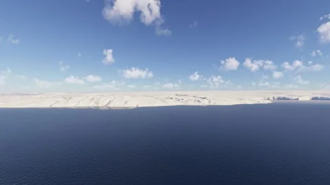 Side aerial drone view of the snow Jakobshavn Glacier. Greenland 库存影片 330280799