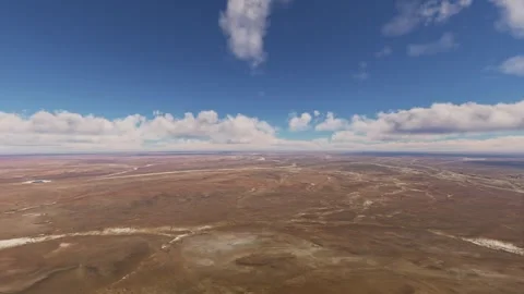 Side aerial drone view of Syrian Desert. Syria Stock-Footage 281565631