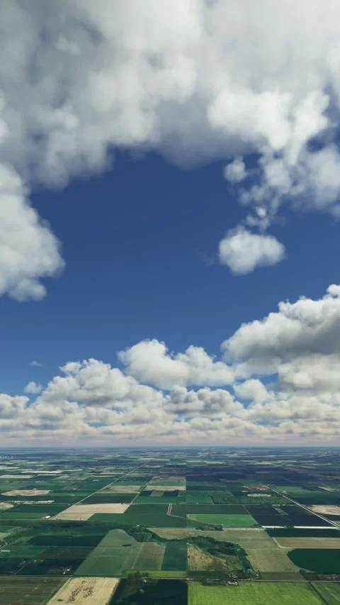 Side Aerial Shot of Lethbridge; Alberta. Canada Video stock 284490402