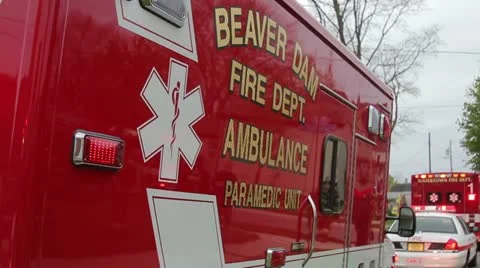 Side of Ambulace Video stock 11158749