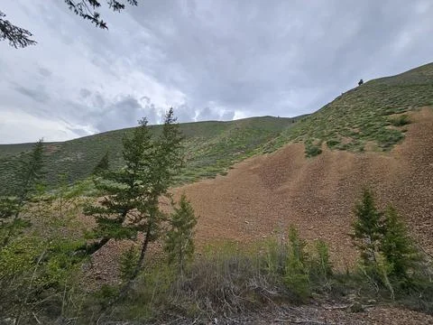 Side and Cloud view of valley Stock Photos
