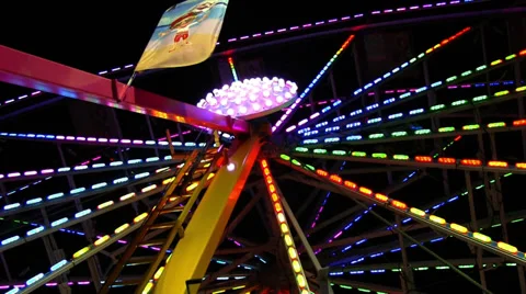 Side Angle on a Ferris Wheel Stock Footage 35409819