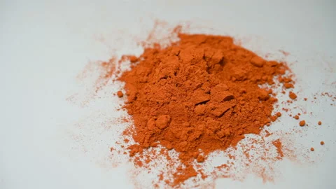 Side angle pan view herb RouGuiFen or Cinnamomi Cortex or powdered Cassia Bar Stock Footage 145868580