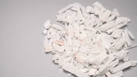 Side angle pan view medicine ShengShiGao or Gypsum or Gypsum Fibrosum Stock-Footage 146148364