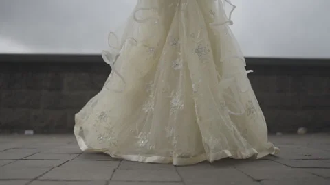 A side angle shot of a walking indian bride Video stock 325432185