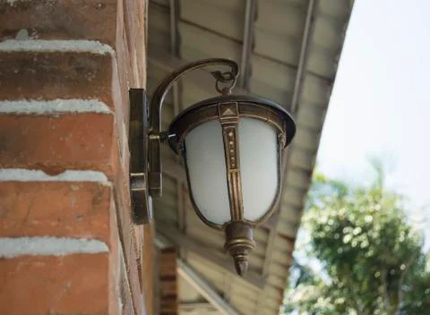 Side Angle View Of The Classic Modern Decorative Lamp Stock Photos