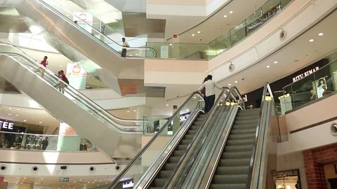 Side angle view of Mall of India,Noida Stock Footage 72770683