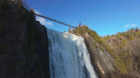 Side angle waterfall shot Stock Footage 320652052