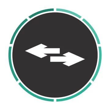 Side arrow computer symbol Stock Illustration