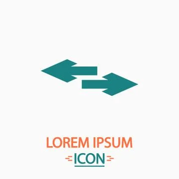 Side arrow computer symbol Illustrazione stock