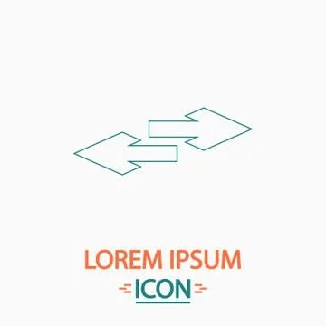 Side arrow computer symbol Ilustración de archivo