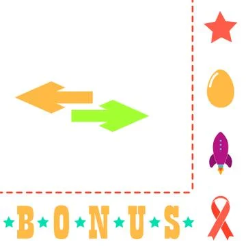 Side arrow computer symbol Stock Illustration