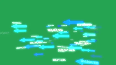 Side arrows entering, UI chips drifting, blurring, parallaxing, showing data Stock-Footage 329531903