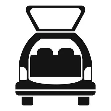 Side back trunk icon simple vector. Door vehicle Stock Illustration