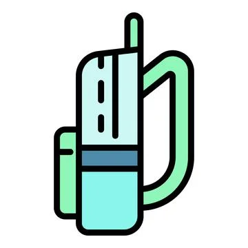 Side of backpack icon color outline vector Stock Illustration