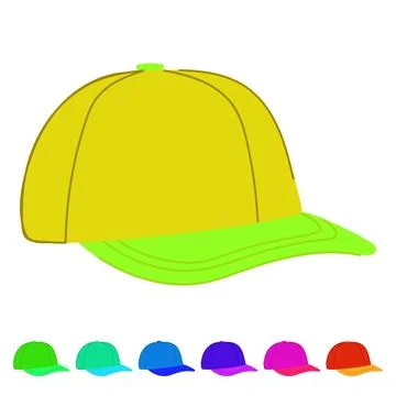 Side baseball cap vector cartoon graphic Illustrazione stock