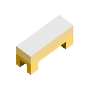 Side Bed Sofa Seat 3D Isometric Furniture Illustration Stock Illustration