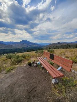 Side bench view Stock Photos