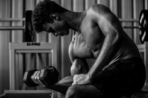 Side Bicep Curl Stock Photos