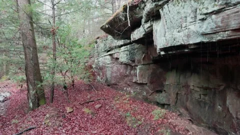Side of bluff after spring flooding Stock Footage 231247320