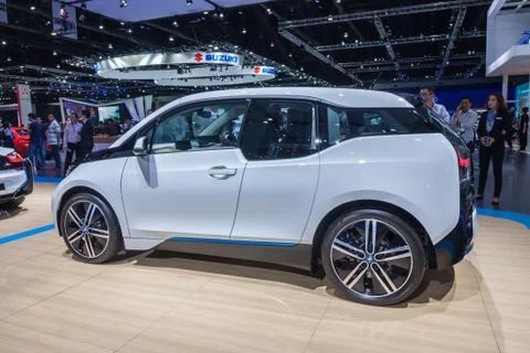 Side of BMW i3 Stock Photos
