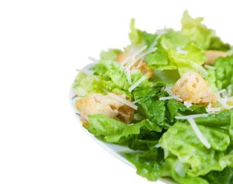 Side of caesar salad with clipping path Stock Photos