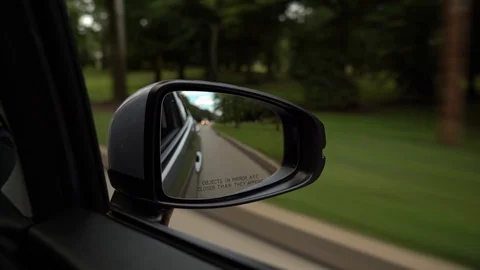 Side car mirror - rear view Stock Footage 115422096