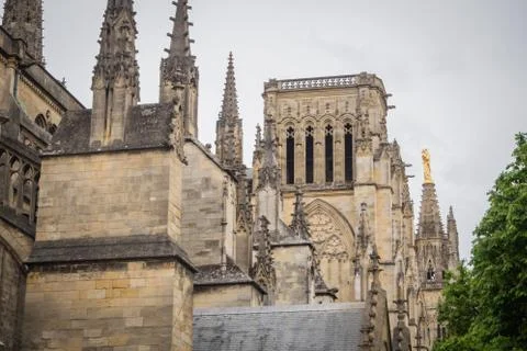 Side of the Cathedral Saint Andre Stock Photos