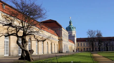 Side of Charlottenburg Palace Stock Footage 35942459
