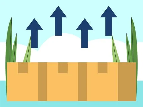 This Side Up Concept Illustration Stock Illustration