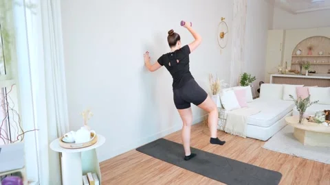 Side Crunch  right Stock Footage 314186941