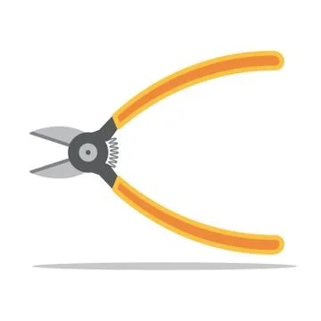 Side Cutter Diagonal Wire Cutting Pliers. Stock Illustration