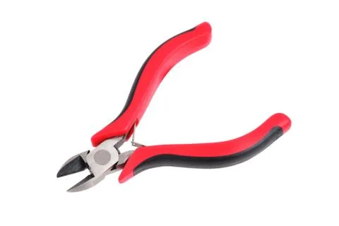 Side cutter red black isolate close up Stock Photos