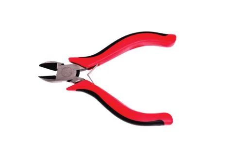 Side cutter red black isolate close up Stock Photos