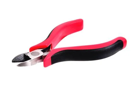 Side cutter red black isolate close up Stock Photos