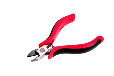 Side cutter red black isolate close up Stock Photos
