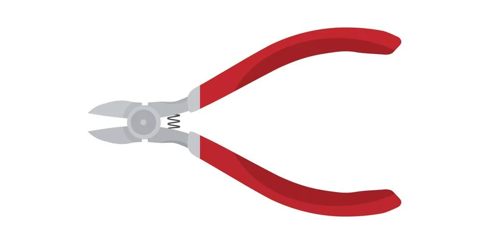 Side cutters tool vector flat illustration Stock Illustration