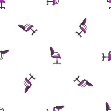 Side desk chair pattern seamless vector 스톡 일러스트