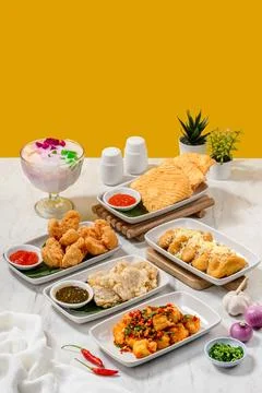 A side dish that is usually called fried food in Indonesia Stock Photos