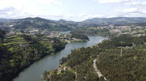 Side of Douro river Stock Photos