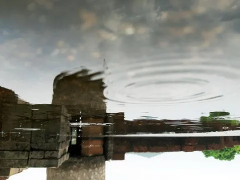 UP SIDE DOWN RAIN DROP. Stock Photos