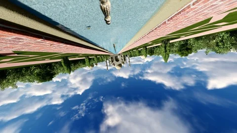 Up side down rotating Taj Mahal Stock Footage 114557929