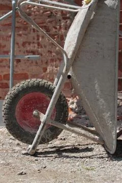 Up side down wheelbarrow details Stock Photos